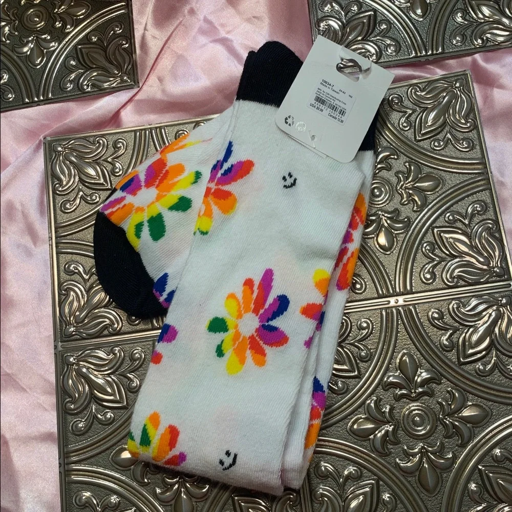 🌹Icing • VINTAGE NWT Black and White Patterned Over-the-Knee Socks